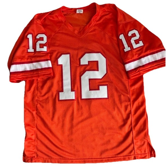 HOFSM.COM Hall of Fame Sports Memorabilia Other - Tampa Bay Tom Brady Facsimile Autographed Orange Retro Auto Jersey Size Men's XL